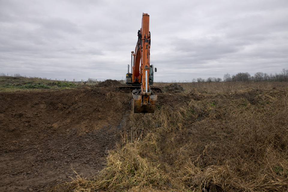 Расчистка и выравнивание участка