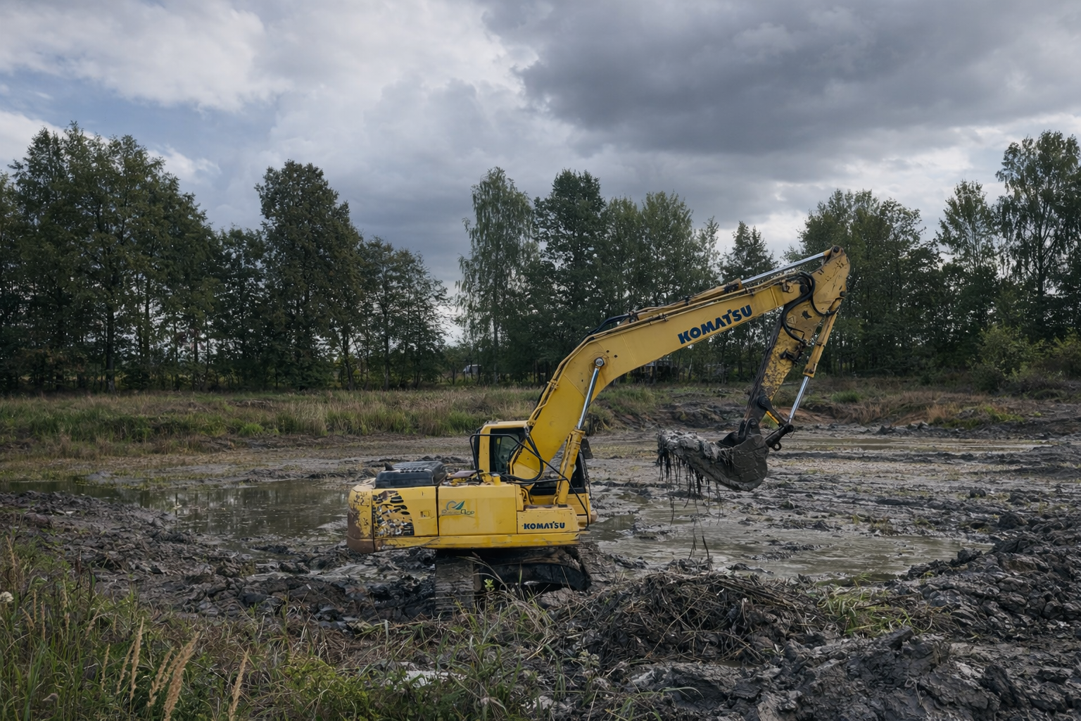 Строительство, чистка прудов и водоемов