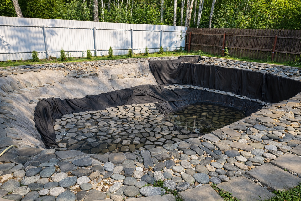 Строительство, чистка прудов и водоемов